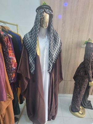 Full set Arabian bisht Exquisite Jalabia and head accessories