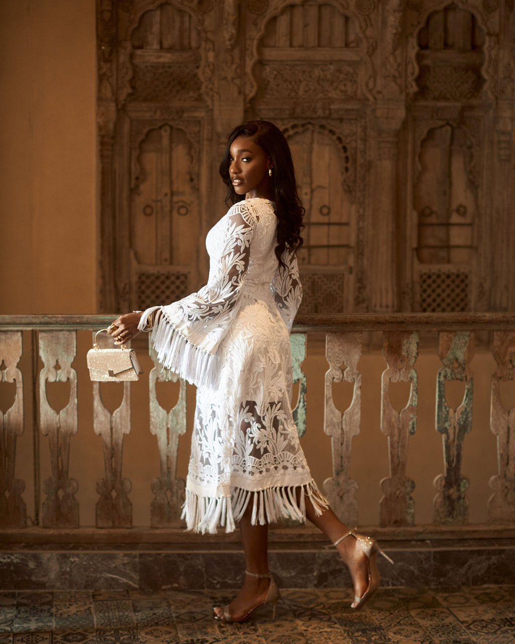 Ivy zenny inspired Turkish lace Long Dress