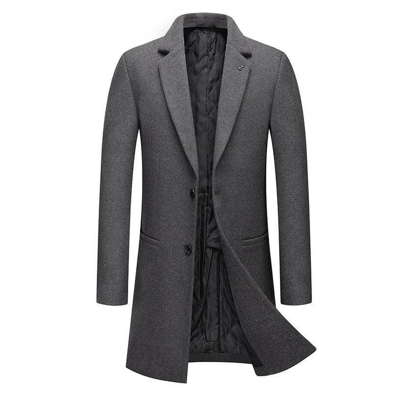 Men's Jacket Plus Cotton Padded Woolen Coat - melvincucci
