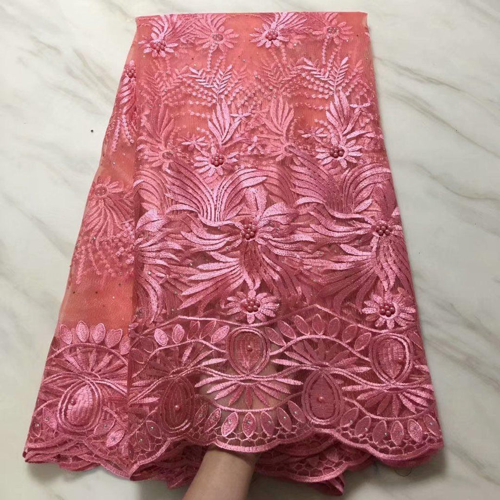 New African Lace Fabric Embroidered Fabric - melvincucci