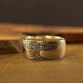 Vintage Engraving Tree Of Life Simple Ring - melvincucci