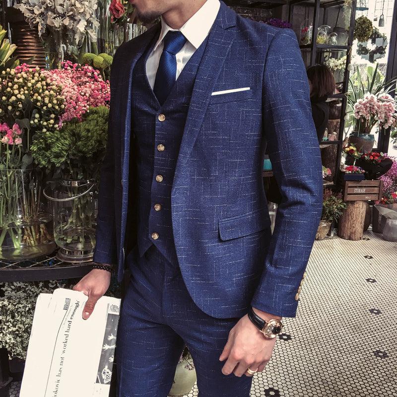 Men's One Button Three Piece Formal Suit - melvincucci