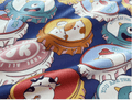 Large Cartoon Bottle Cotton Twill Print Fabric - melvincucci