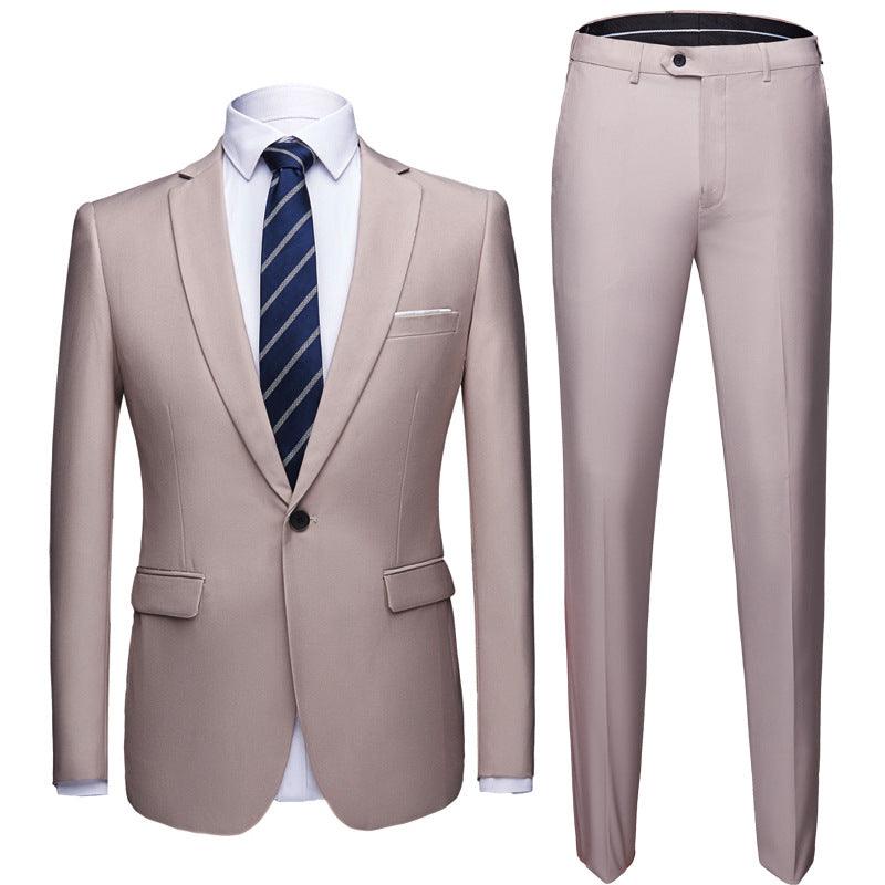 Solid Color 2-piece Small Suit Suit - melvincucci