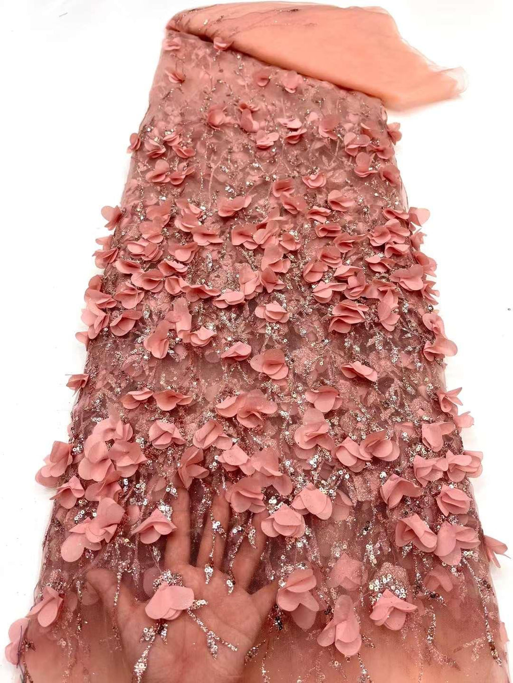 Fashion Embroidery Fabric Solid Lace Lace Gauze - melvincucci