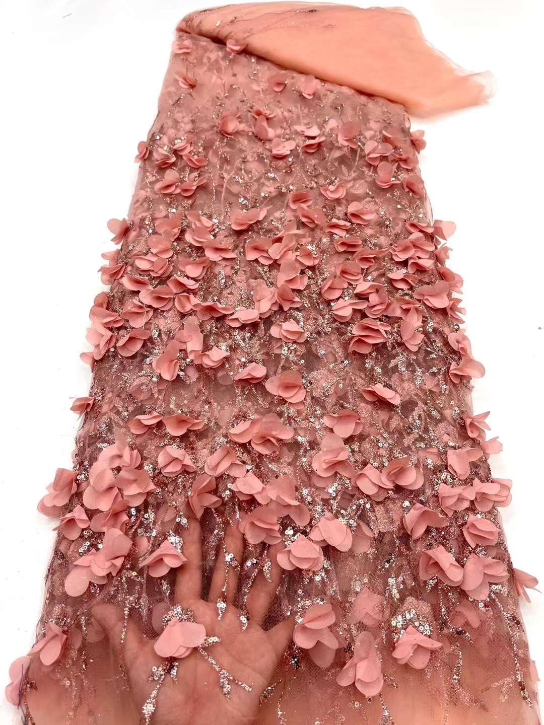 Fashion Embroidery Fabric Solid Lace Lace Gauze - melvincucci