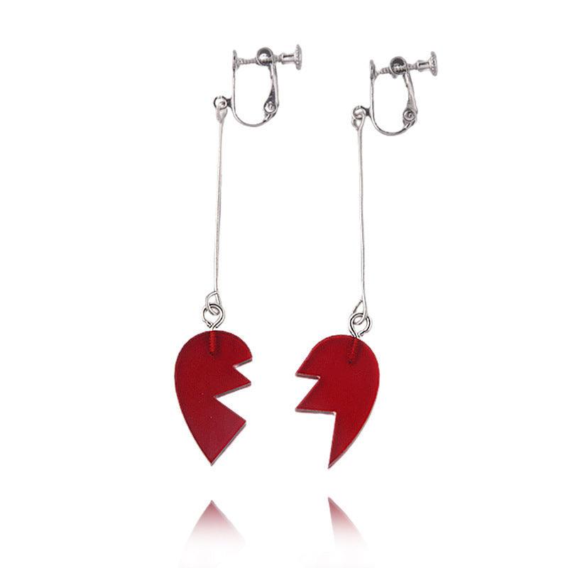 Creative Fashion Love Shape Earring Ear Clip - melvincucci