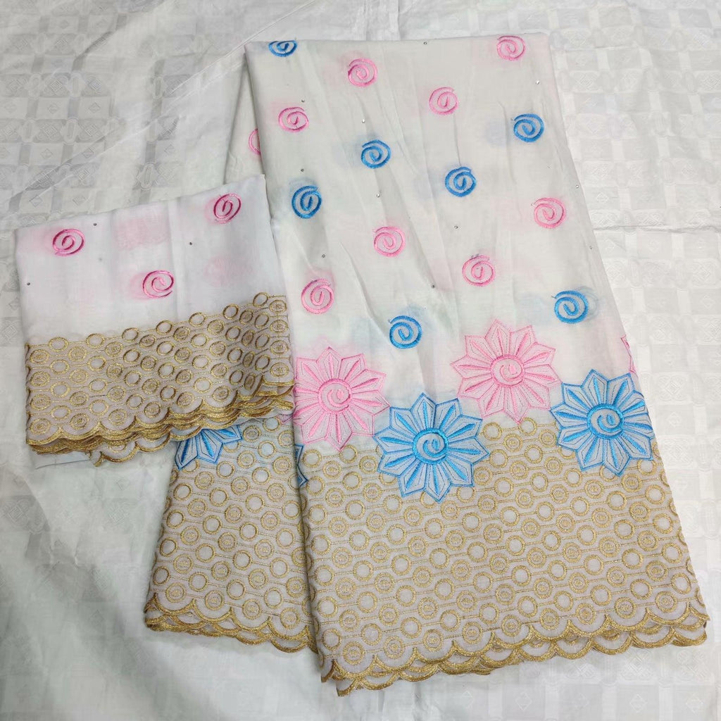 Cotton Dress Fabric, Clothing Accessories, Multi-color Wedding Embroidered Fabric - melvincucci