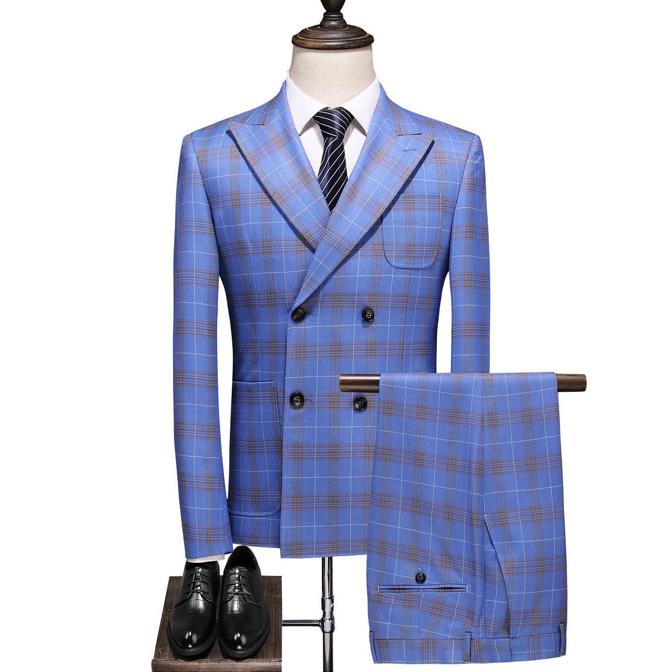 Men's Double-breasted Three-piece Suit - melvincucci