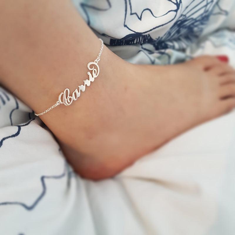 DIY name custom anklet - melvincucci