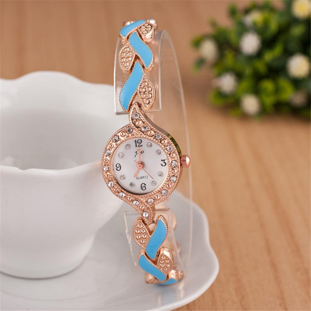 Leaf bracelet quartz wrist watch - melvincucci