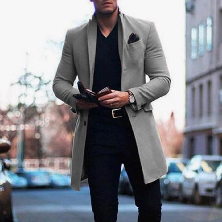 Men's mid-length double-sided woolen coat - melvincucci
