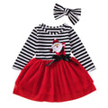 Striped Flower Santa Claus Mesh Skirt - melvincucci