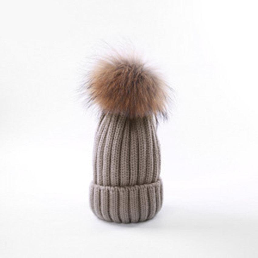 Autumn and winter new scorpion hair ball children's wool hat - melvincucci