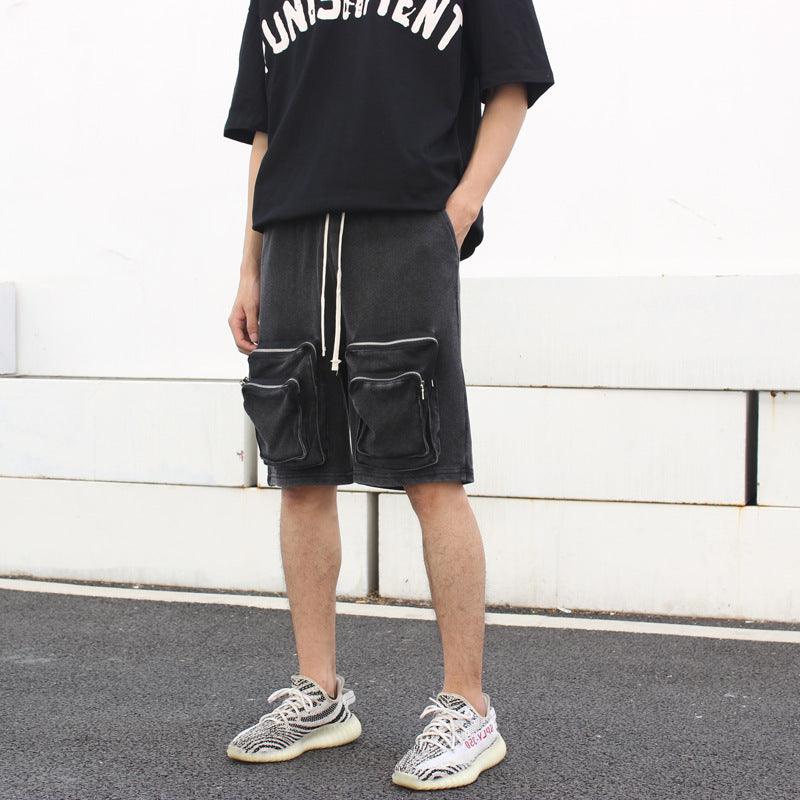 11 BYBB'S DARK Tactical Zipper Pockets Cargo Shorts Men 2021 Streetwear Functional Washed Short Pants Summer Joggers Men Shorts - melvincucci