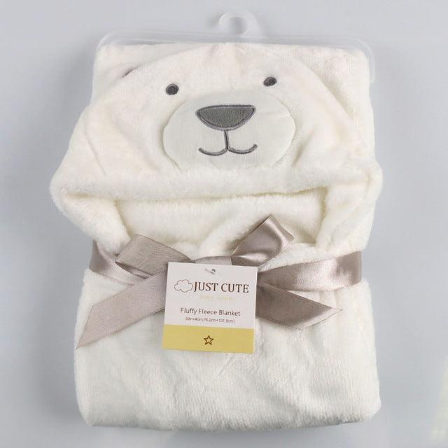 Baby fleece bath towel hooded towels bathrobe - melvincucci