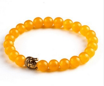 AliExpress explosions Europe and the United States fashion lava rock natural stone Buddha head Golden Buddha men and women bracelet wholesale - melvincucci
