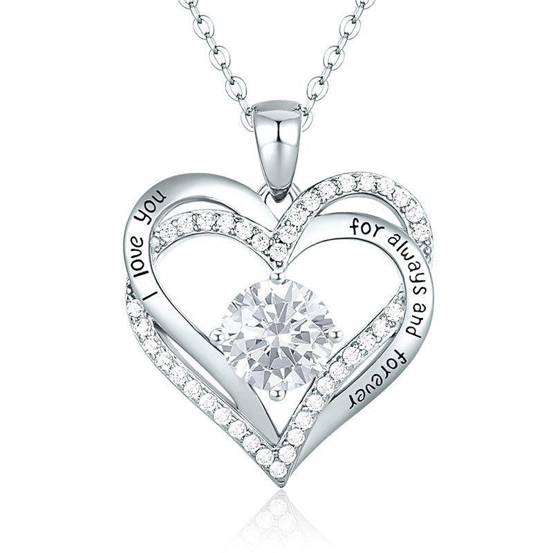 Female 925 Silver Twelve Birthstone Pendant Necklace - melvincucci