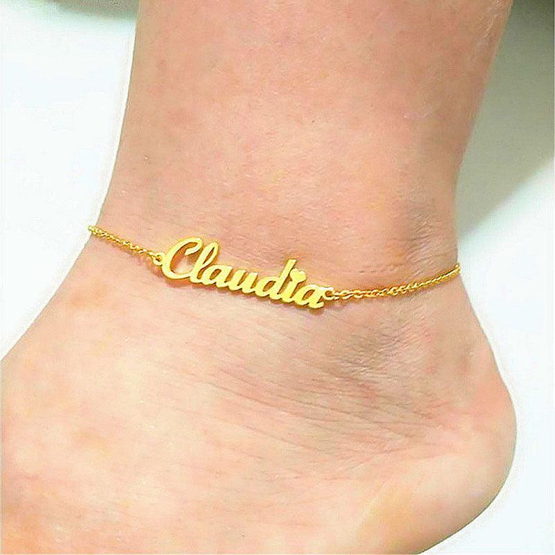DIY name custom anklet - melvincucci