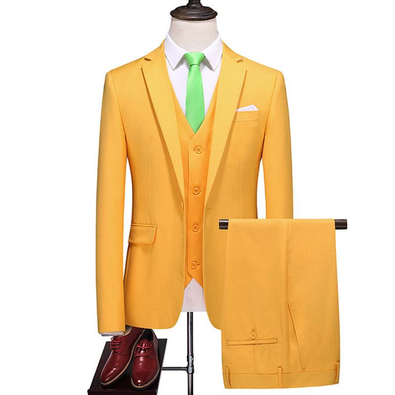 Three-piece suit solid color - melvincucci