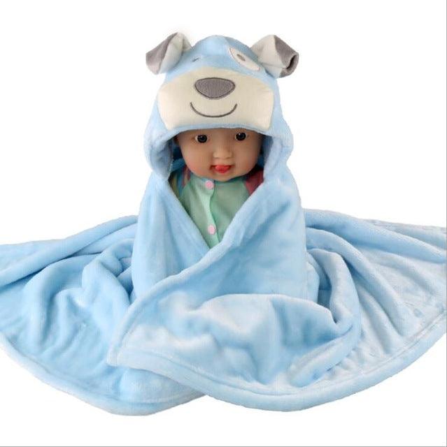 Baby fleece bath towel hooded towels bathrobe - melvincucci