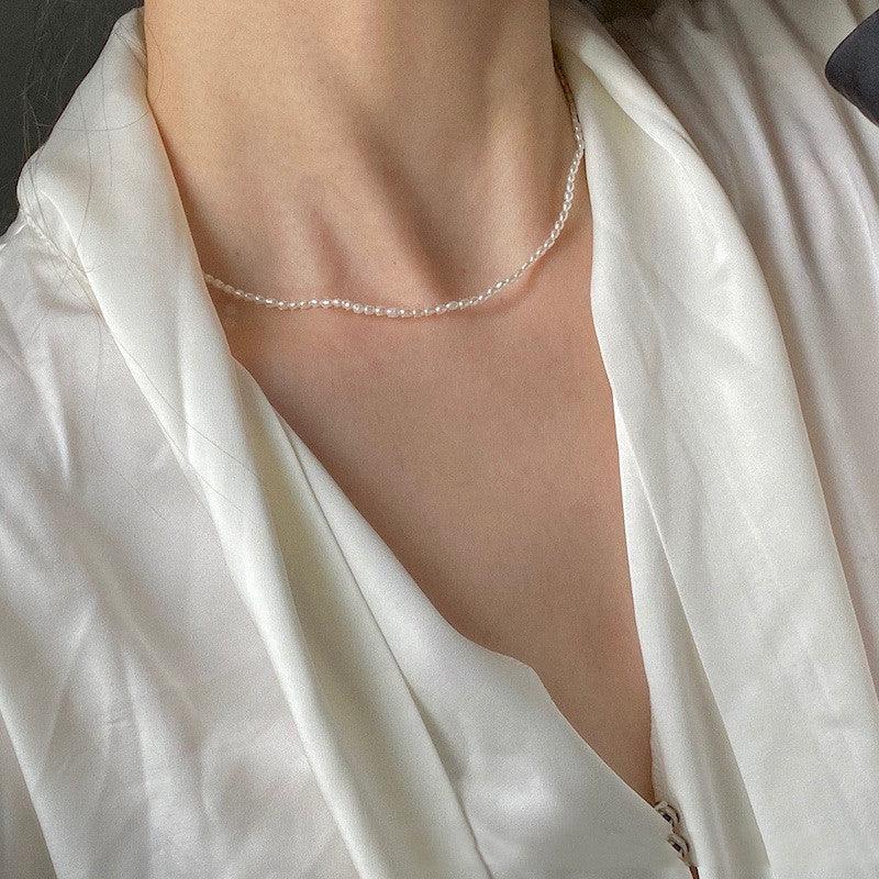 Simple Necklace Freshwater Irregular Pearl Women - melvincucci