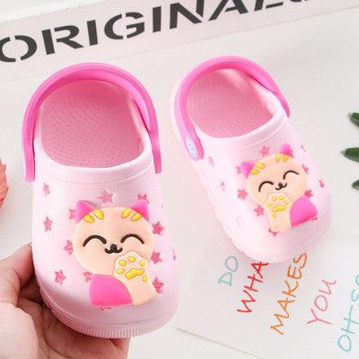 Girls soft bottom lucky cat bathroom slip sandals and slippers - melvincucci