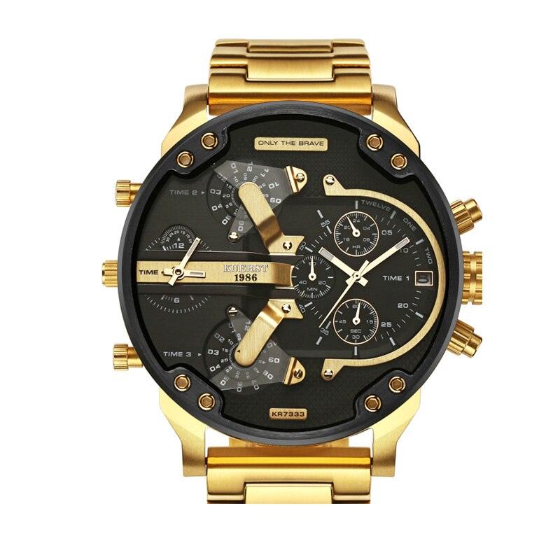 Individual large dial men's quartz steel band - melvincucci