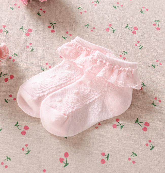 Children's lace boat socks Children's socks Girls baby mesh socks Thin lace princess socks - melvincucci