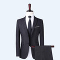 Vertical striped suit groom groomsmen - melvincucci