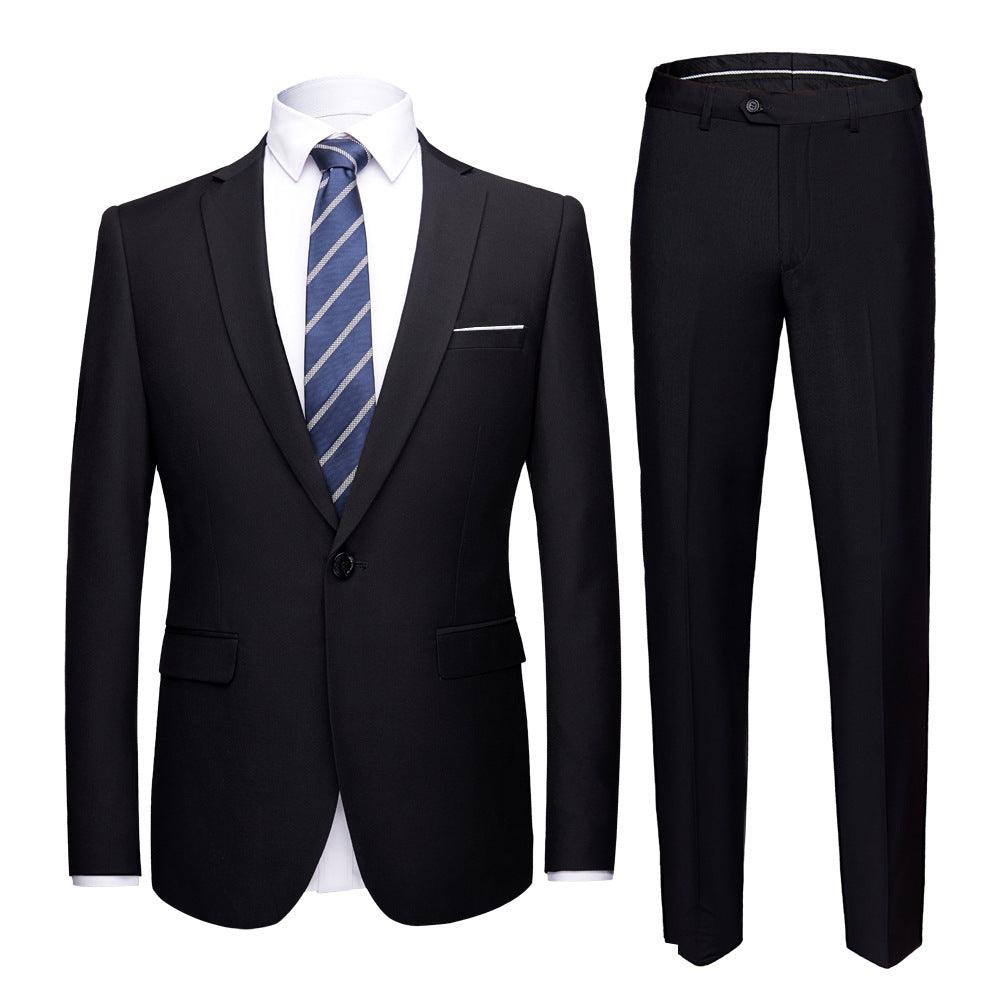 Solid Color 2-piece Small Suit Suit - melvincucci