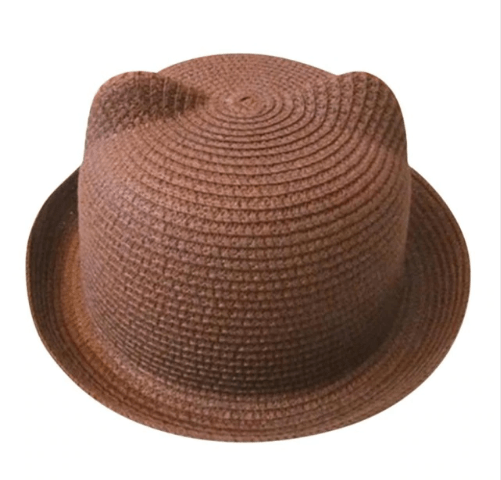 Summer hat Korean cute cat ears straw hat sun hat sun hat - melvincucci