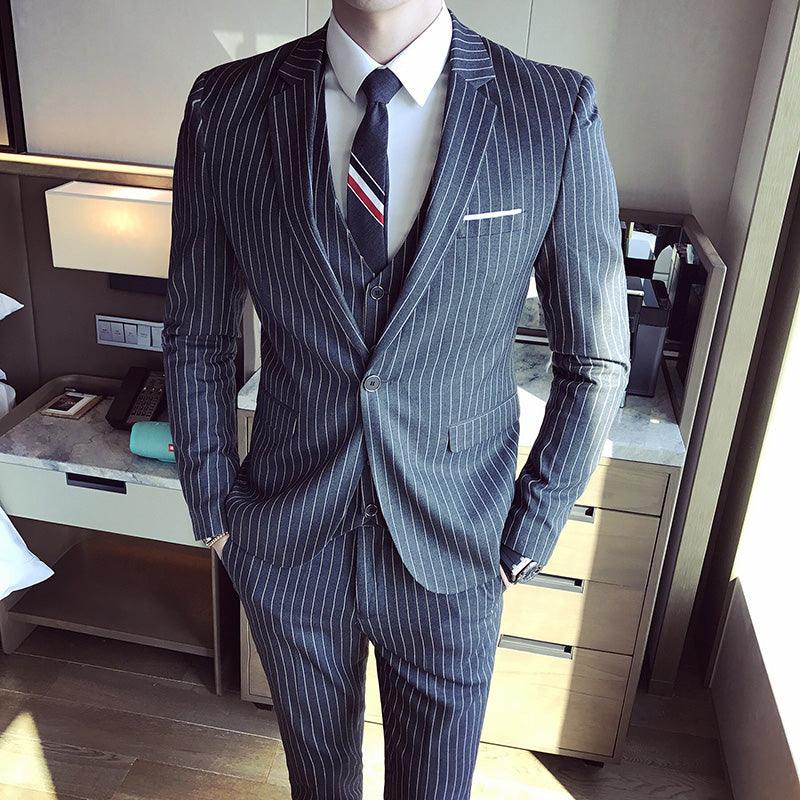 Slim-fit striped suit - melvincucci