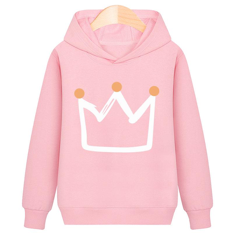 Crown hooded plus velvet sweatshirt - melvincucci