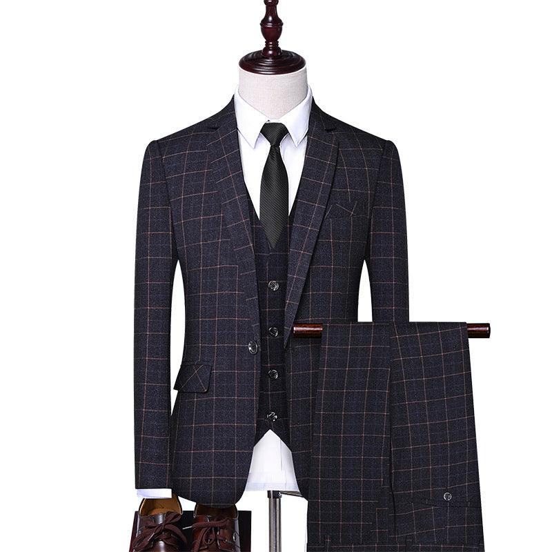 Three-piece men's plaid suit - melvincucci