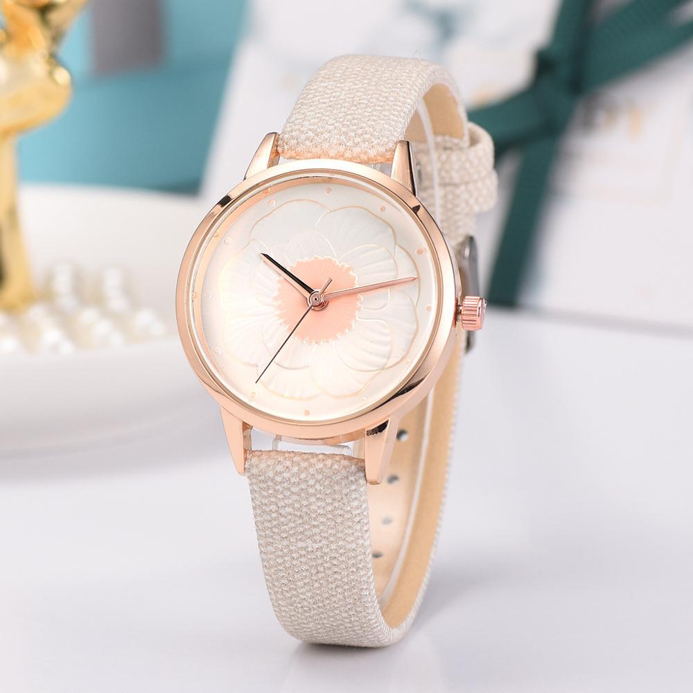 3D flower dial fashion simple quartz watch - melvincucci