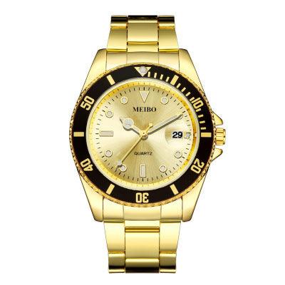 Classic Business Fashion Alloy Single Calendar Quartz Watch - melvincucci