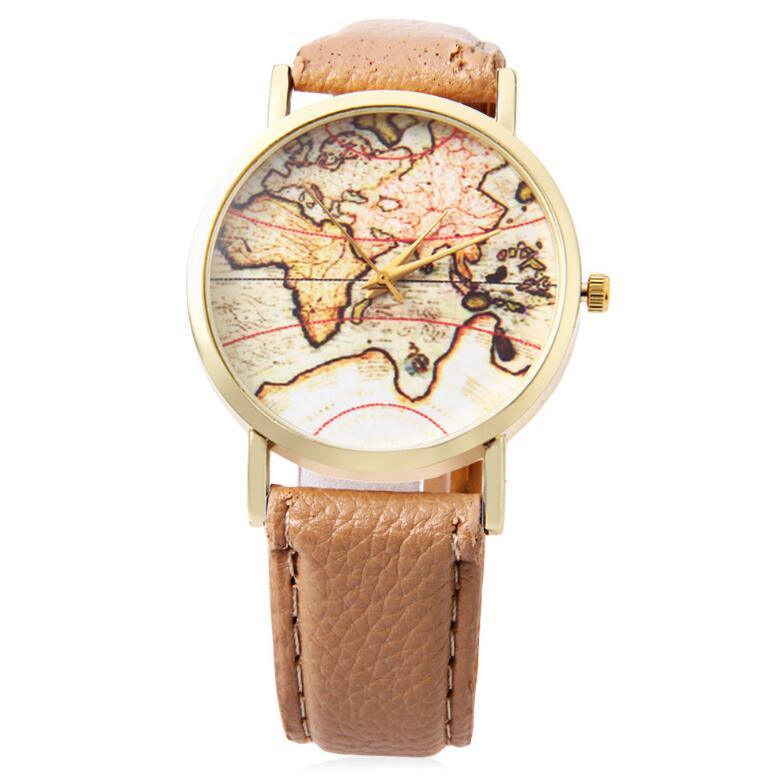 Vintage Earth World Map Watch - melvincucci