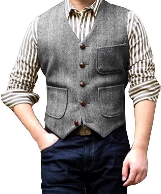 Roupa De Homens Tweed Jaqueta Steampunk Marrom Preta Estilo - melvincucci