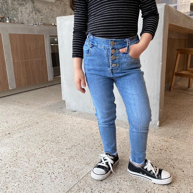 Girls' four button jeans - melvincucci