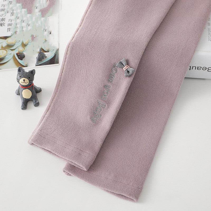 Girls' Leggings In Cotton Outer Wear - melvincucci