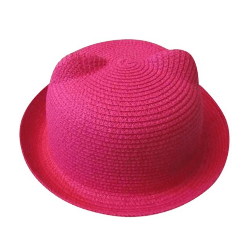 Summer hat Korean cute cat ears straw hat sun hat sun hat - melvincucci