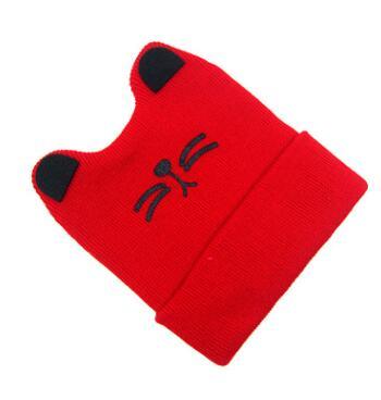 Baby Newborn Baby Knitting Cartoon Child Children Girls Cat Ear Hat Beanie Hat Warm Autumn Winter - melvincucci