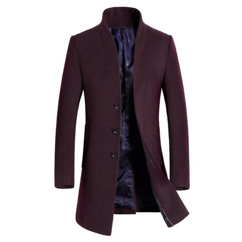 Men's woolen coat for fall and winter - melvincucci