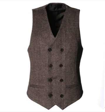 Men's woolen double-breasted vest - melvincucci