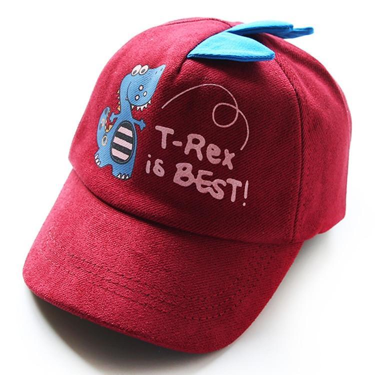 ''T-REX IS BEST'' DINOSAUR KIDS HATS - melvincucci