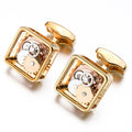 Square Gear Cufflinks Men's Movement Buttons - melvincucci