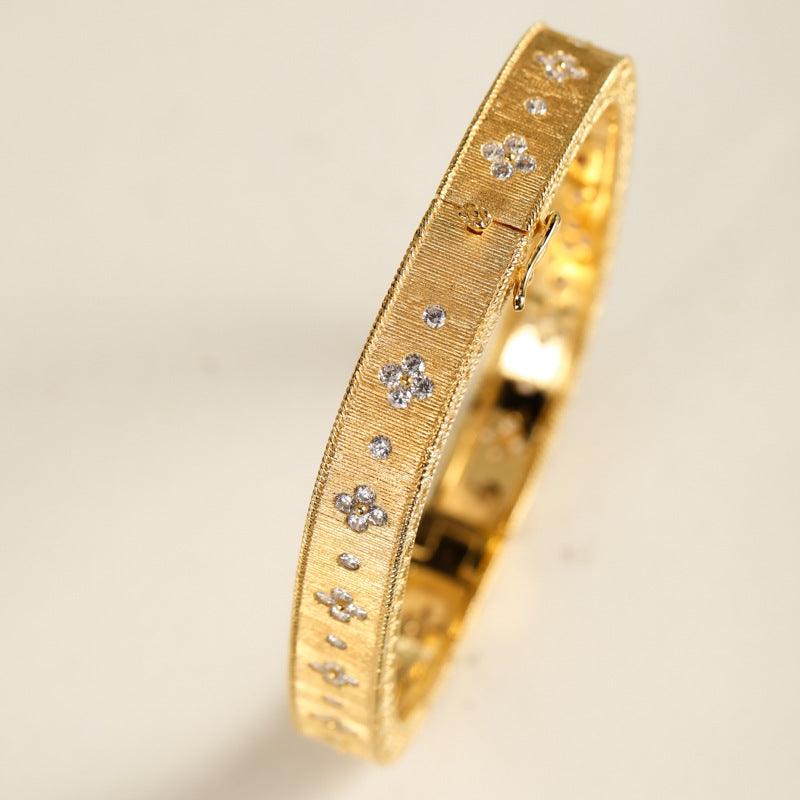 Italian Vintage Style Four-leaf Clover Bracelet - melvincucci