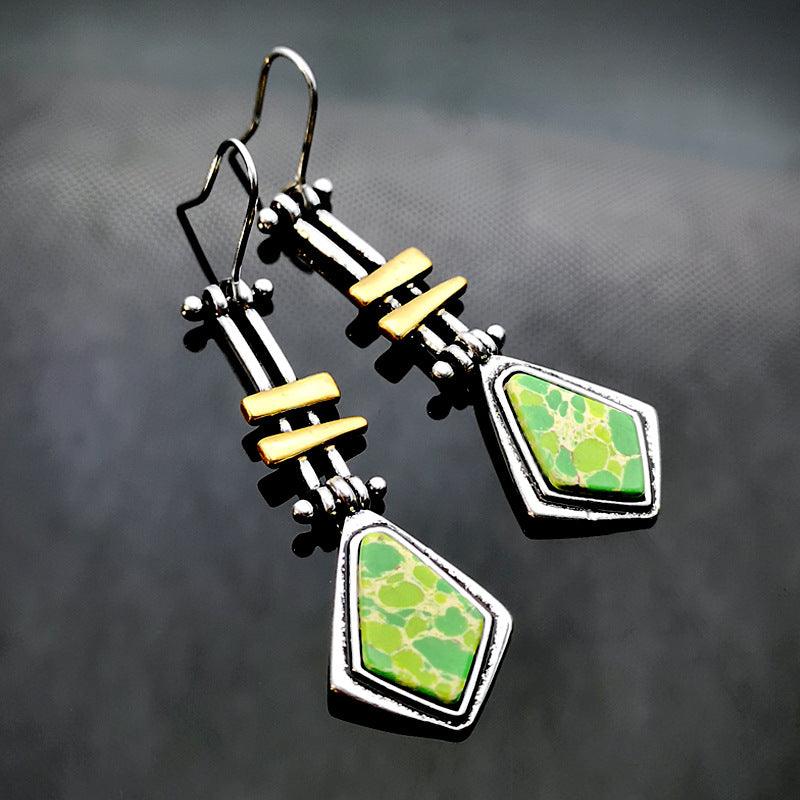 Women's Long Earrings With Turquoise High-End Earrings - melvincucci