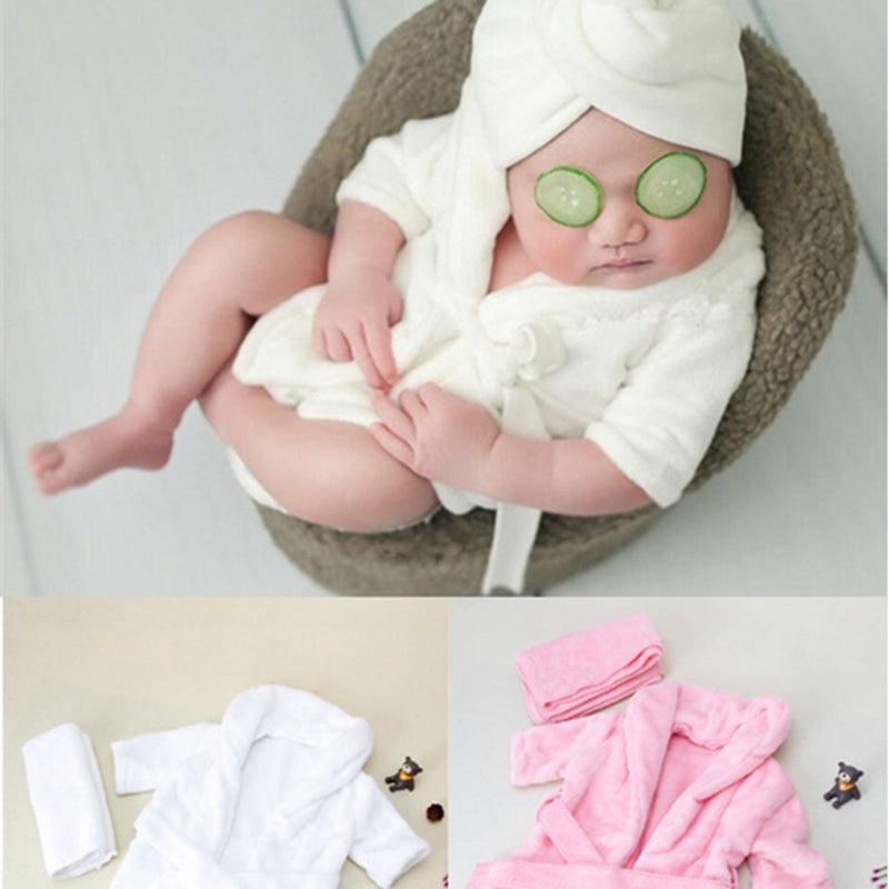 Baby Bathrobes Bath Towel Solid Color Warm - melvincucci